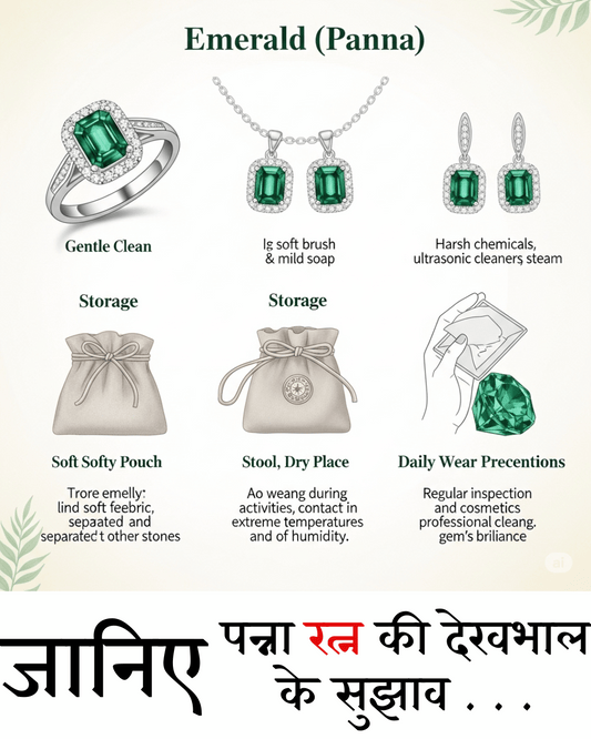 Emerald Care Tips – साफ़-सफ़ाई, स्टोरेज और रोज़ पहनने की सावधानियाँ