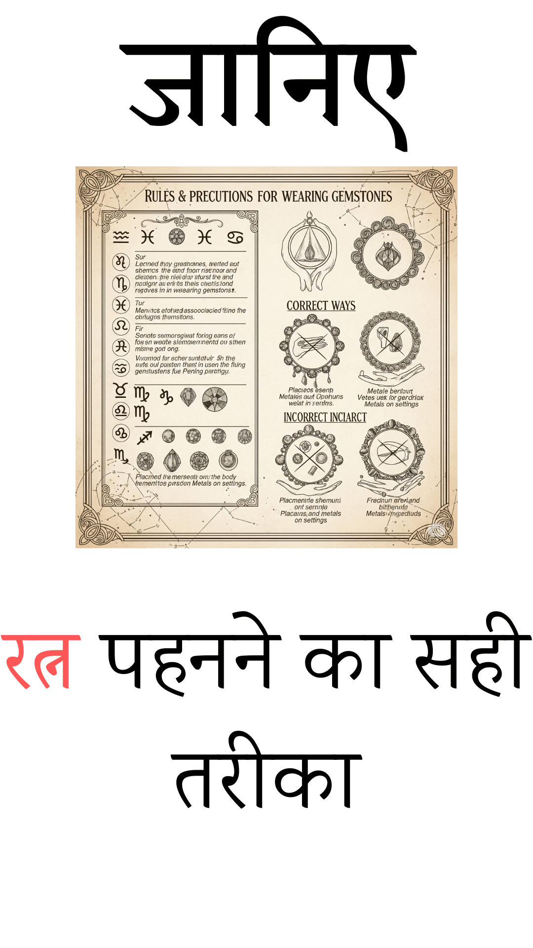 ज्योतिषीय नियम और सावधानियाँ: रत्न पहनने का सही तरीका