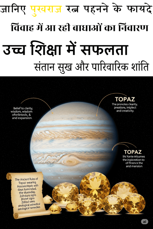 बृहस्पति ग्रह और पुखराज का महत्व: पुखराज पहनने के नियम
