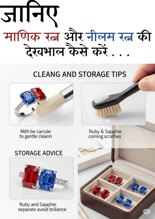 Ruby & Sapphire की देखभाल – Cleaning & Storage Tips