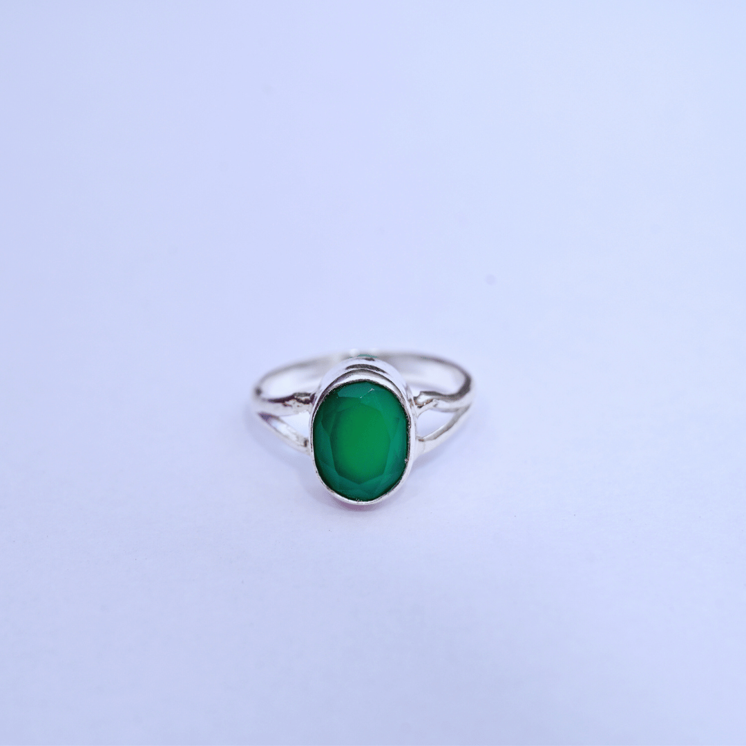 Emerald silver ring (Panna)