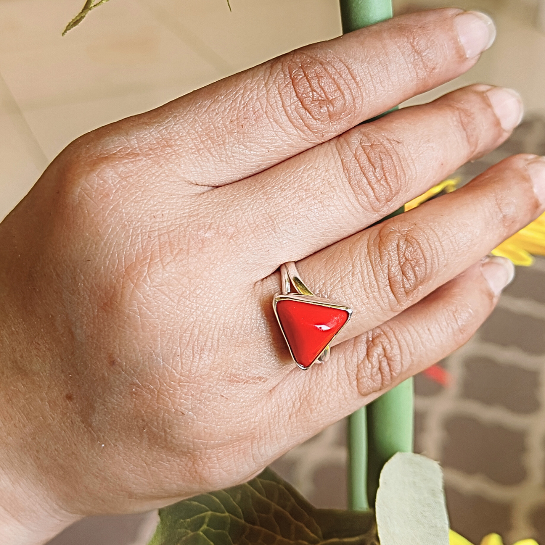 Coral silver ring (Munga)