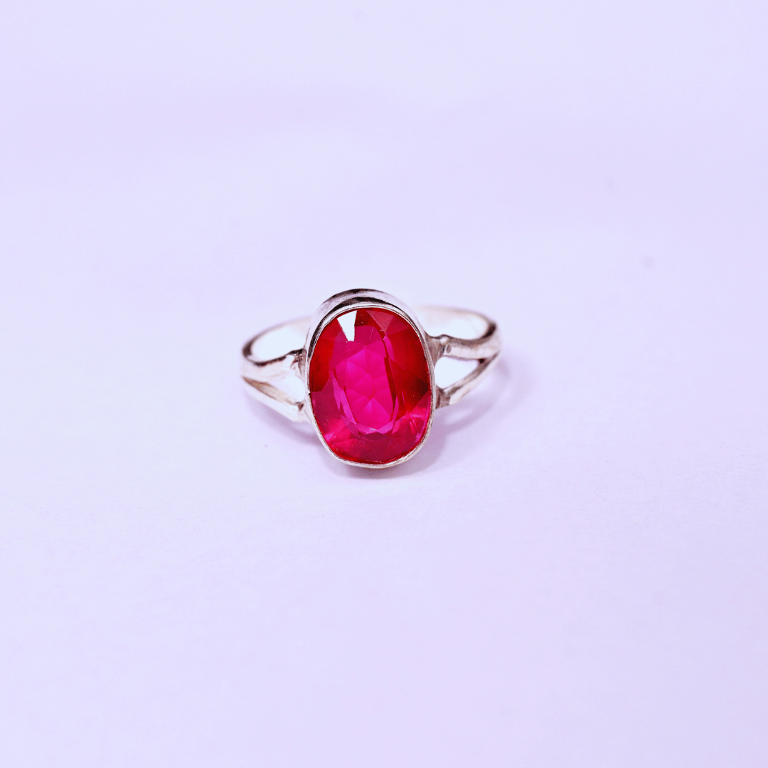Ruby silver ring (manik)