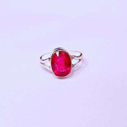 Ruby silver ring (manik)