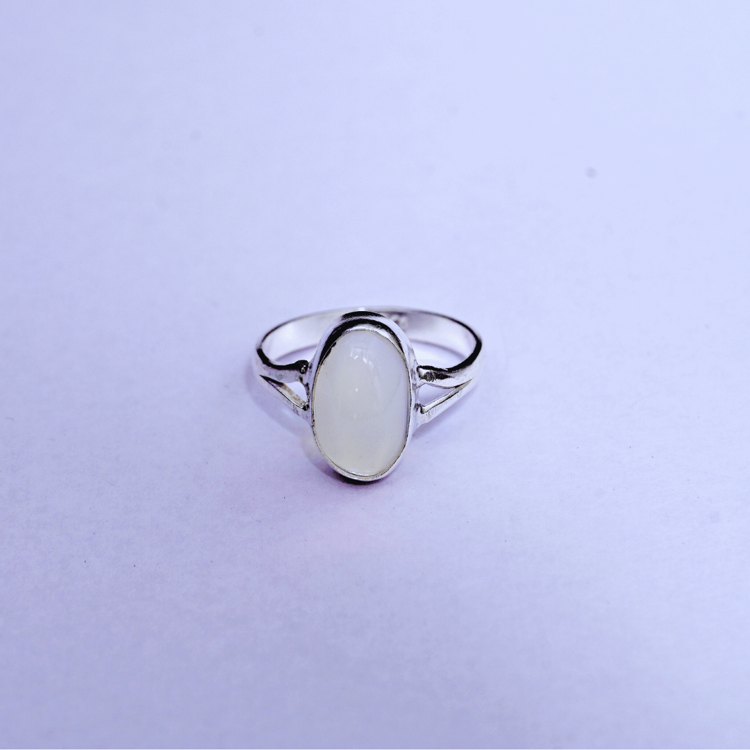 Opal silver ring