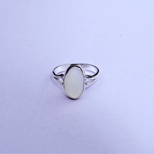 Opal silver ring