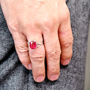 Ruby silver ring (manik)