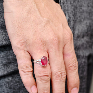 Ruby silver ring (manik)
