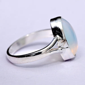 Opal silver ring
