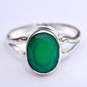 Emerald silver ring (Panna)