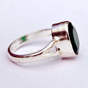 Emerald silver ring (Panna)