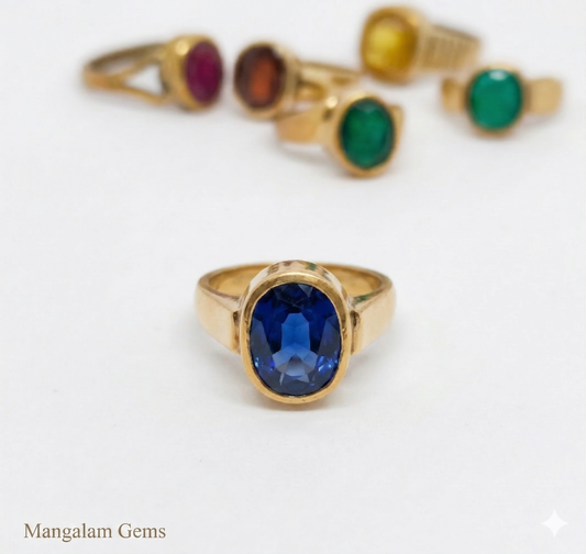 Neelam panchdhatu ring