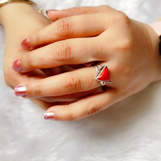 Coral silver ring (Munga)